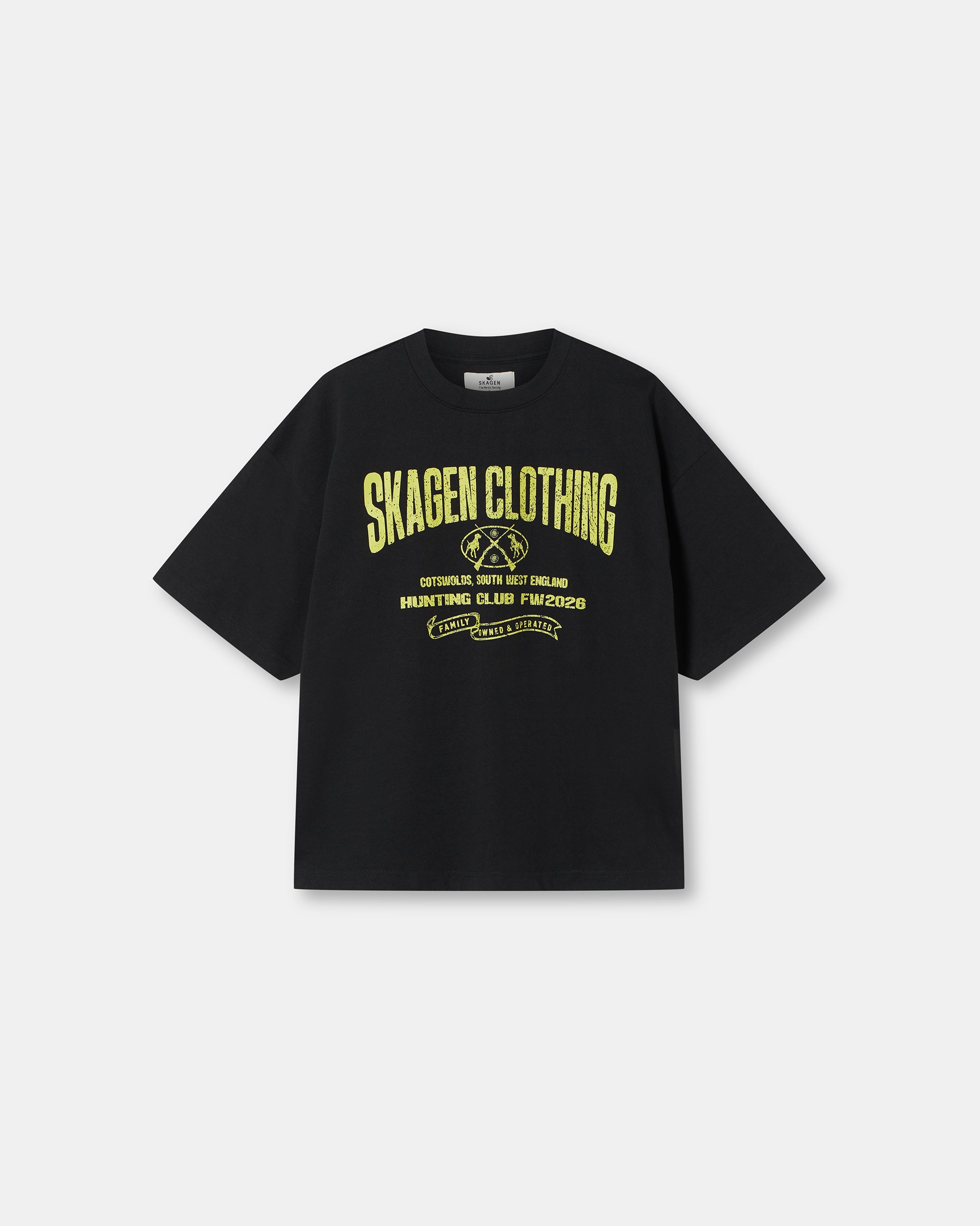 Graphic T-Shirt 'Vintage Hunter Club' Black